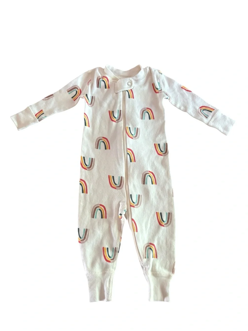 Hanna Andersson Organic Cotton Rainbow Zip Sleeper Pajamas 60cm 3-6M